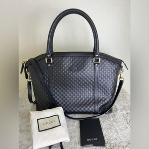 Gucci Dome Micro Guccissima Satchel Bag Leather Black